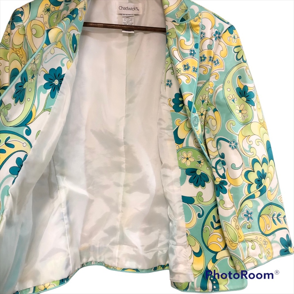 Chadwick’s Paisley & Floral Print Blazer Size 16 - Picture 10 of 13